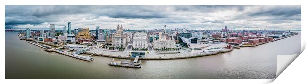 Liverpool Waterfront Aerial Panorama Print by Apollo Aerial Photography