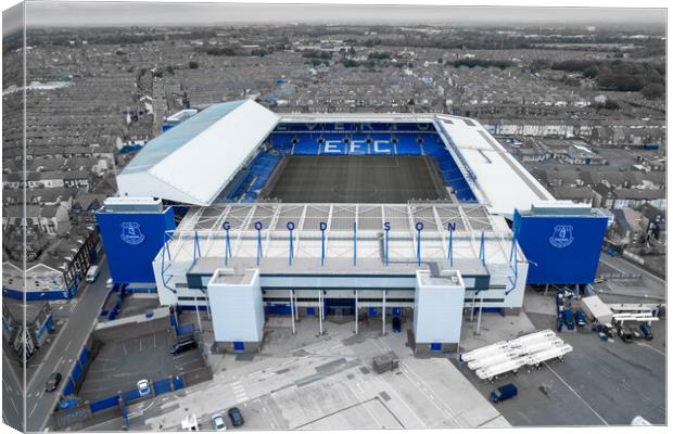 Goodison Park Everton FC Canvas Print by Apollo Aerial Photography
