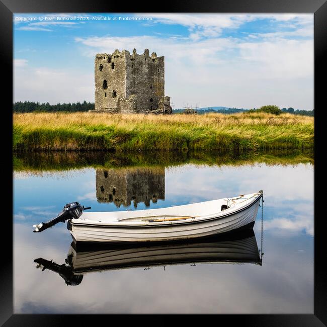 Threave Castle Across River Dee Dumfries and Gallo Framed Print by Pearl Bucknall