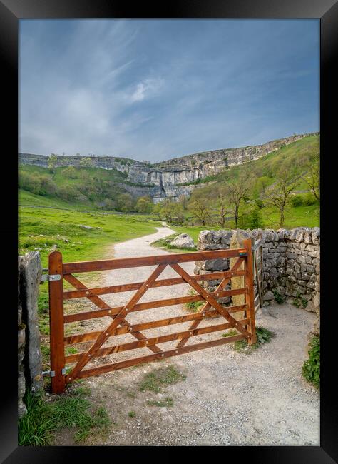 This way to Malham Cove Framed Print by Paul Grubb