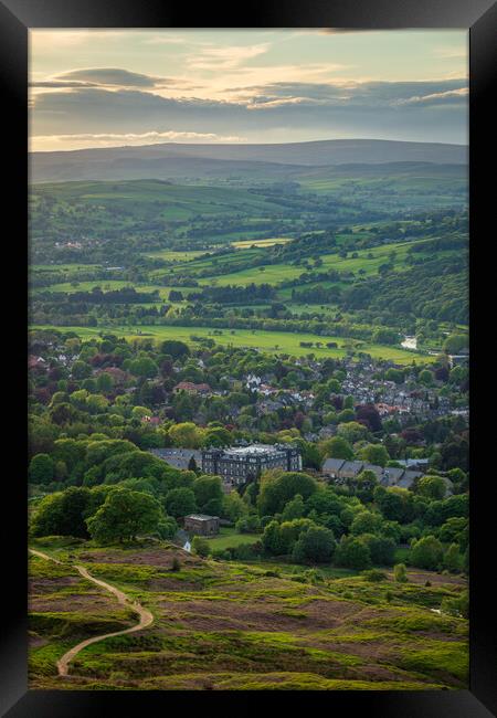 View from Ilkley Moor Framed Print by Paul Grubb