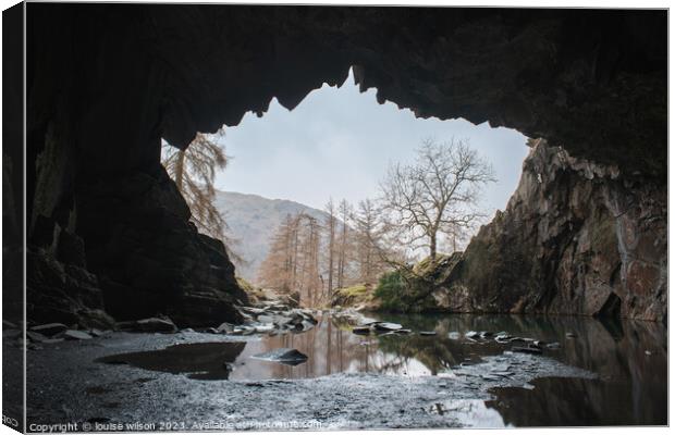Rydal Cave Canvas Print by louise wilson