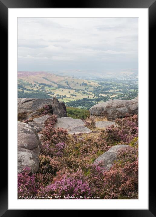 Gorgeous View With A Side Of Heather Framed Mounted Print by louise wilson