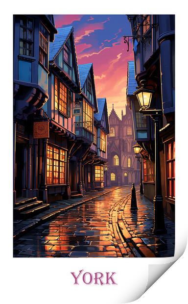 York Travel Poster Print by Steve Smith