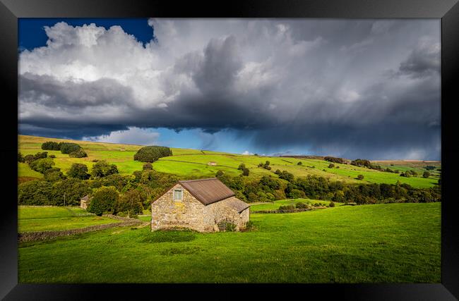 Cloud Explosion in the Dales Framed Print by Paul Grubb