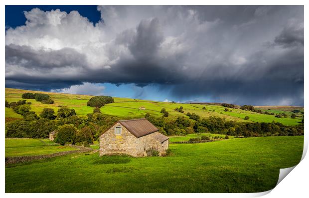 Cloud Explosion in the Dales Print by Paul Grubb