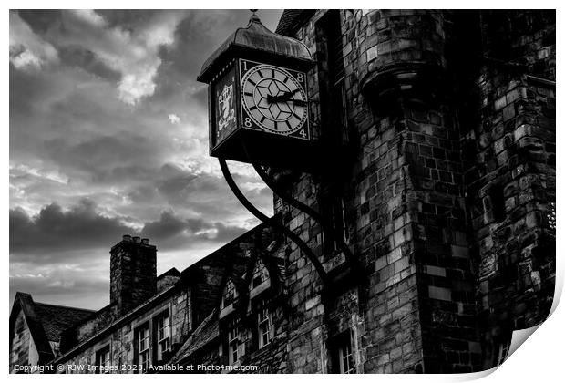 Edinburgh Canongate Tolbooth Clock Print by RJW Images