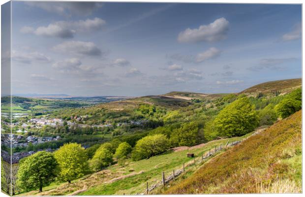 Welsh Valley View Canvas Print by Paul Grubb
