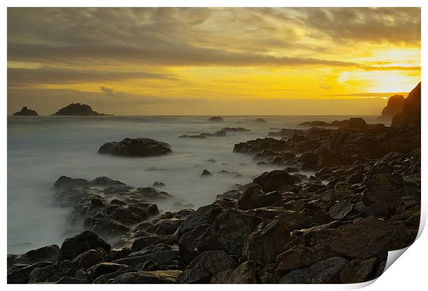 Cape Cornwall Print by R K Photography