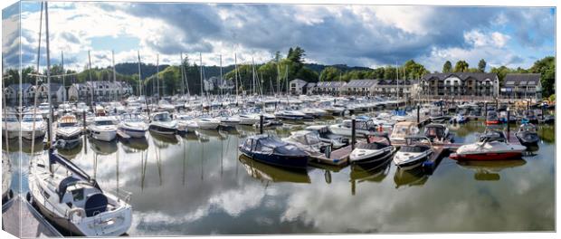 Windermere Marina Village Panorama Canvas Print by Tim Hill