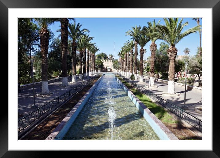 Fountains and palms, Taroudant  Framed Mounted Print by Paul Boizot