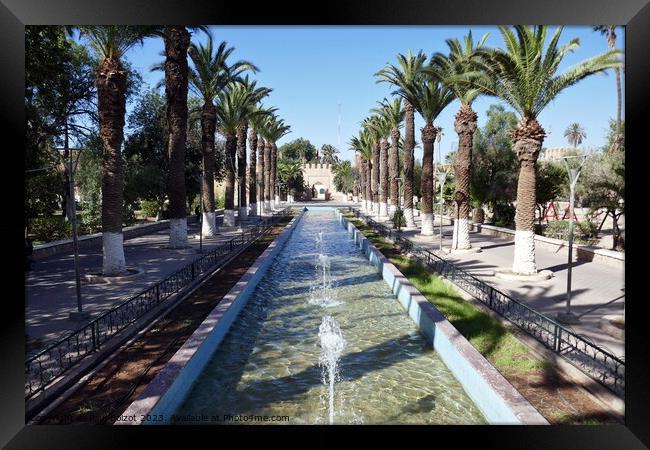 Fountains and palms, Taroudant  Framed Print by Paul Boizot