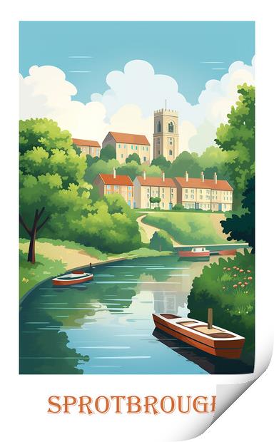 Sprotbrough Canal Travel Poster Print by Steve Smith