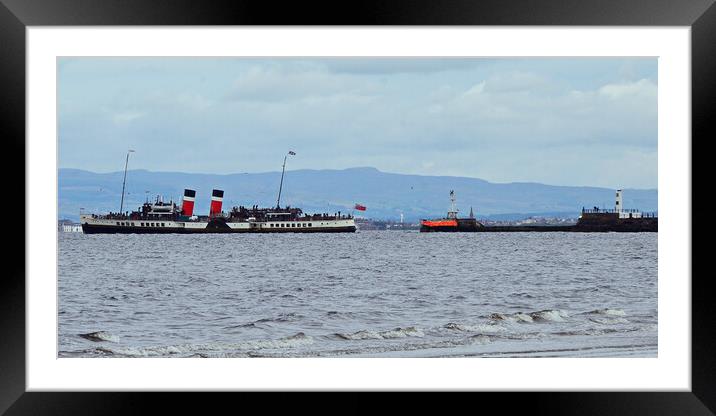 PS Waverley departing from Ayr Framed Mounted Print by Allan Durward Photography