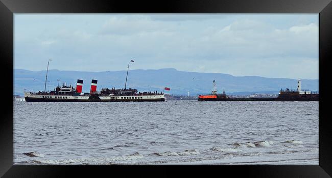 PS Waverley departing from Ayr Framed Print by Allan Durward Photography