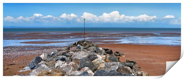 Minehead Beach Panorama  Print by Darren Galpin