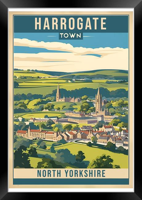 Harrogate Vintage Travel Poster Framed Print by Picture Wizard