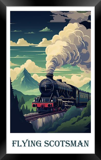 The Flying Scotsman Travel Poster Framed Print by Steve Smith