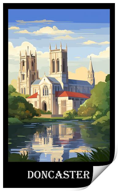 Doncaster Travel Poster Print by Steve Smith