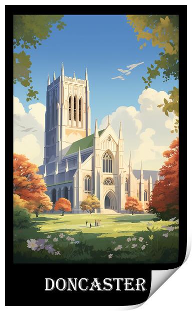 Doncaster Travel Poster Print by Steve Smith