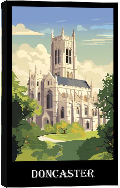 Doncaster Travel Poster Canvas Print by Steve Smith