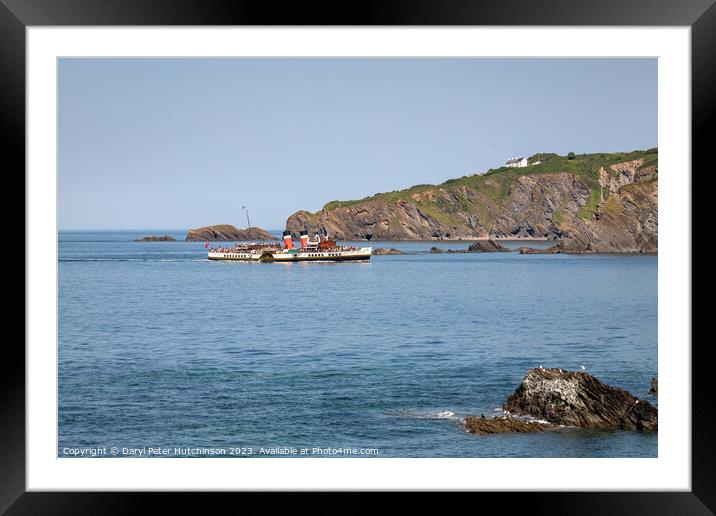 Paddle Steamer Waverley approaches Ilfracombe Framed Mounted Print by Daryl Peter Hutchinson