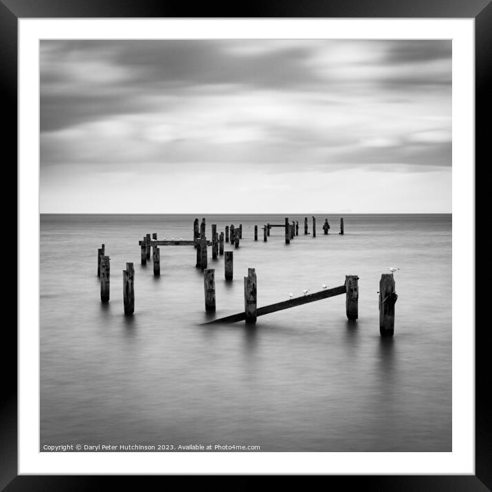 Swanage Old Pier Framed Mounted Print by Daryl Peter Hutchinson