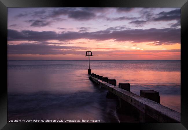 Sunrise over Swanage Beach Framed Print by Daryl Peter Hutchinson