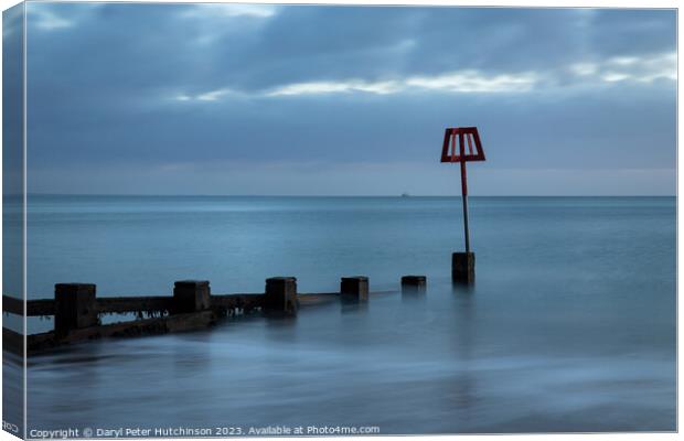 Early morning on Swanage Beach Canvas Print by Daryl Peter Hutchinson