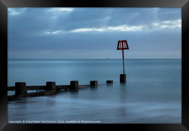 Early morning on Swanage Beach Framed Print by Daryl Peter Hutchinson