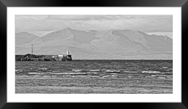 Troon harbour and Arran Framed Mounted Print by Allan Durward Photography
