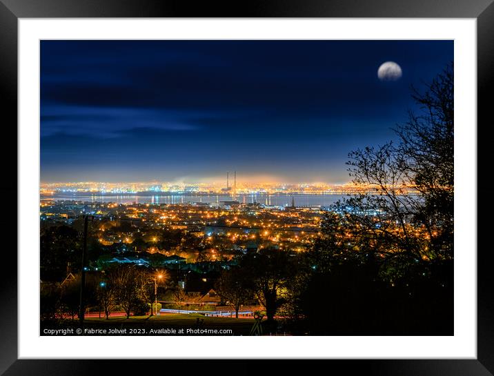 Enthralling Killiney Hills Twilight Spectacle Framed Mounted Print by Fabrice Jolivet