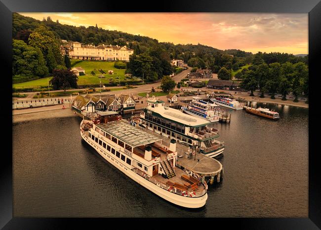 Ambleside Waterfront Lake Windermere Framed Print by Tim Hill