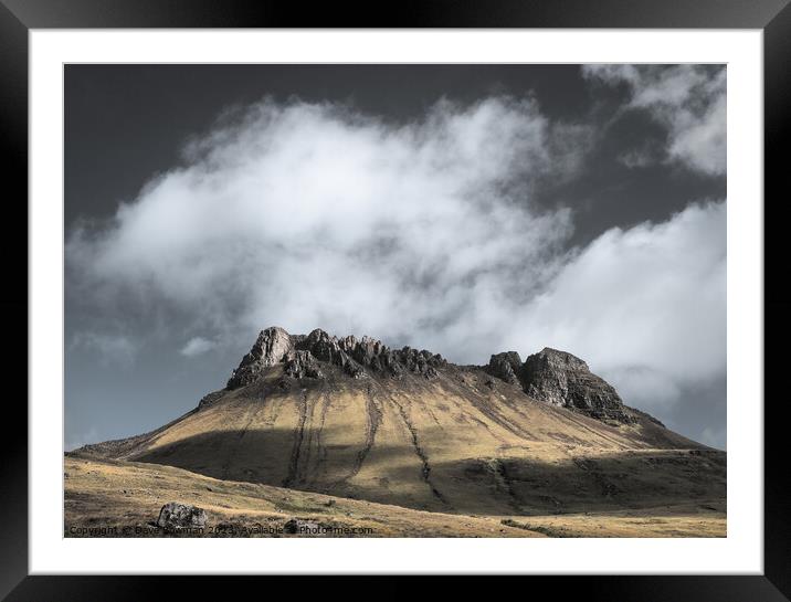 Sunlight on Stac Pollaidh Framed Mounted Print by Dave Bowman