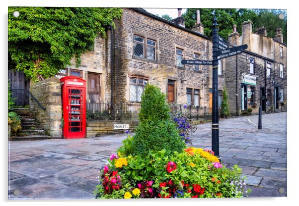 Haworth Main Street West Yorkshire Acrylic by Tim Hill