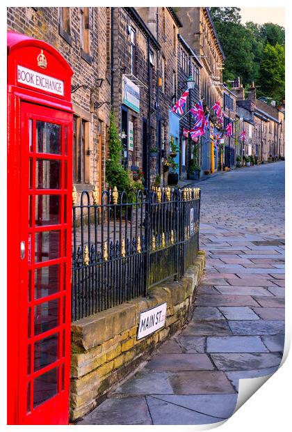 Haworth Main Street: Bronte Country Print by Tim Hill