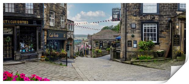 Haworth Main Street Panoramic Print by Tim Hill