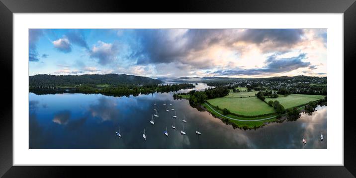 Lake Windermere Panorama Framed Mounted Print by Tim Hill