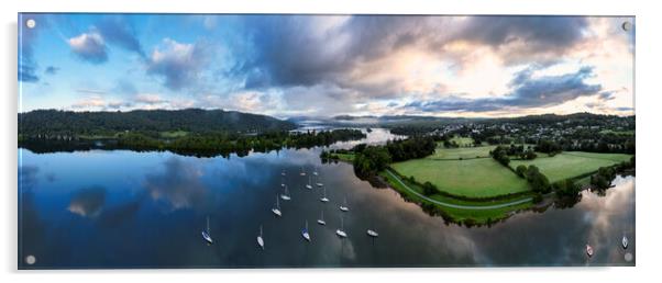 Lake Windermere Panorama Acrylic by Tim Hill