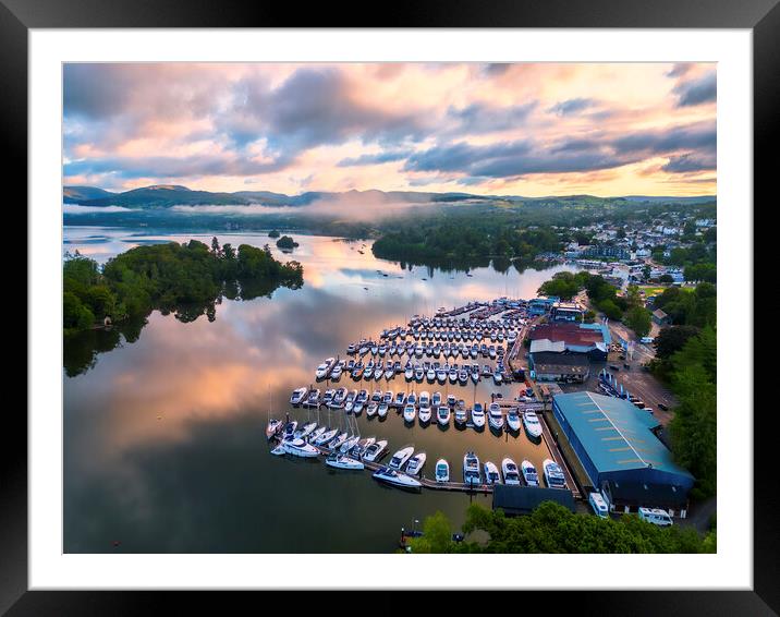 Mist over Lake Windermere Framed Mounted Print by Tim Hill