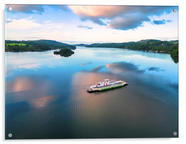 Windermere Ferry Acrylic by Tim Hill