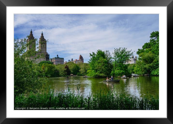 Central Park New York Framed Mounted Print by Benjamin Brewty