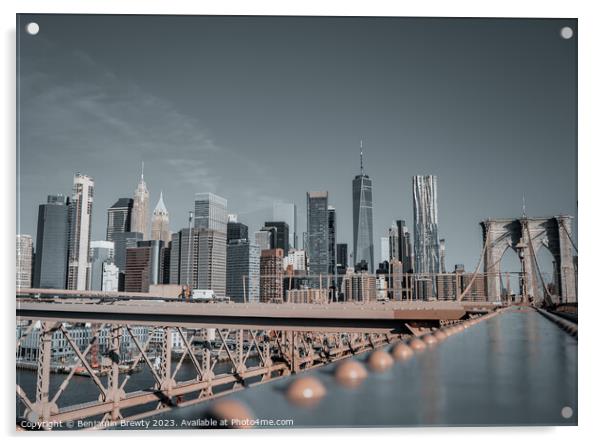 NYC Skyline Acrylic by Benjamin Brewty