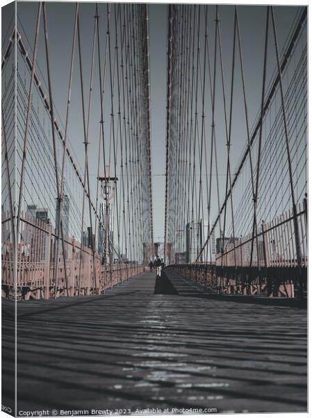 Brooklyn bridge  Canvas Print by Benjamin Brewty