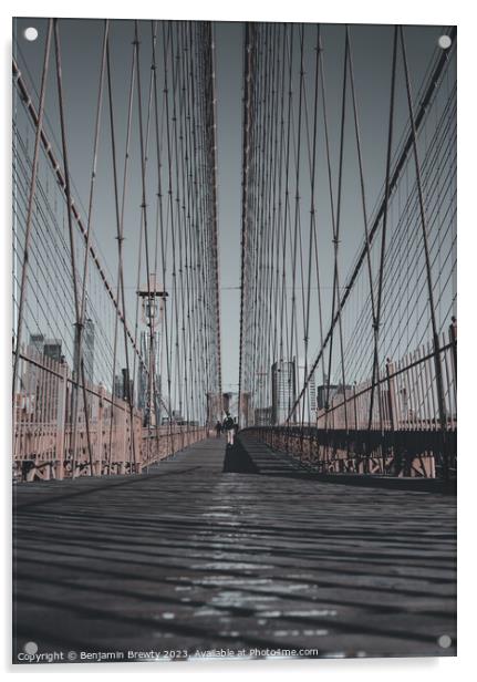 Brooklyn bridge  Acrylic by Benjamin Brewty