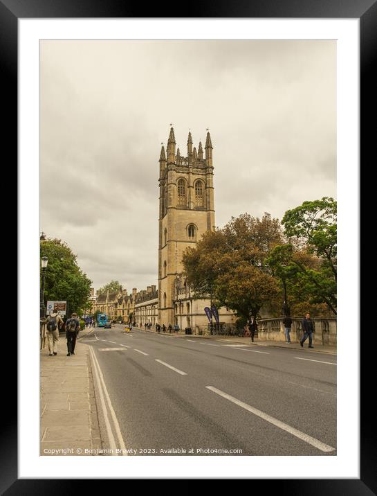 Oxford Streets Framed Mounted Print by Benjamin Brewty