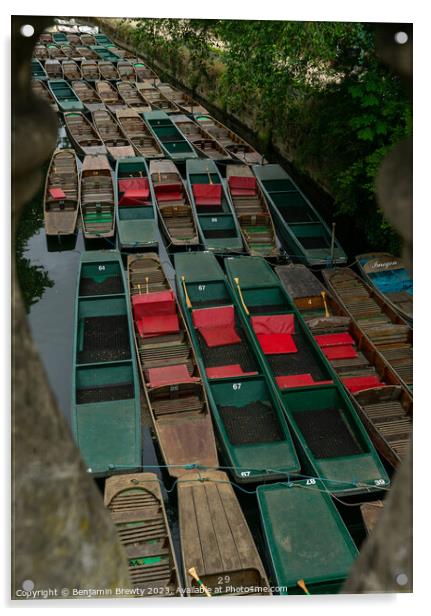 Oxford Boats Acrylic by Benjamin Brewty