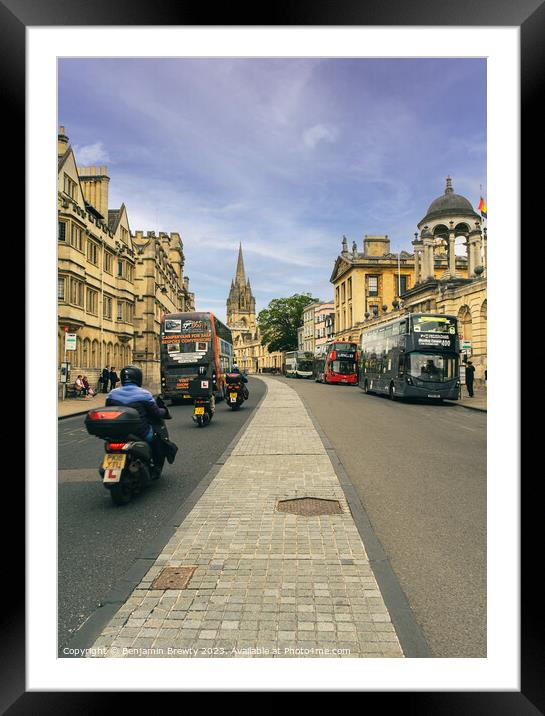 Oxford City Centre Framed Mounted Print by Benjamin Brewty