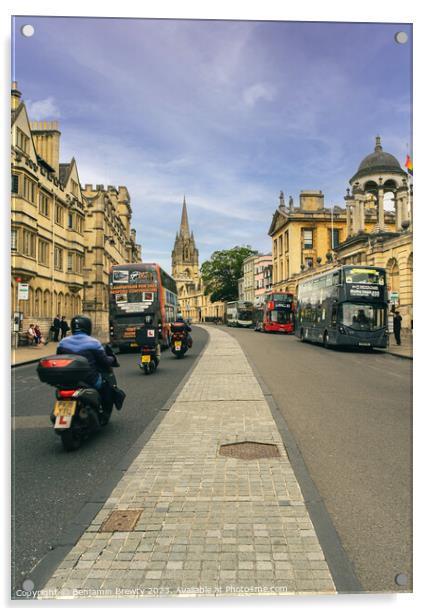 Oxford City Centre Acrylic by Benjamin Brewty