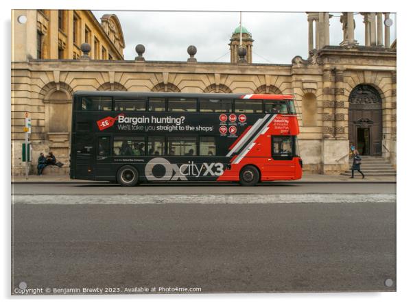 Oxford Bus Acrylic by Benjamin Brewty